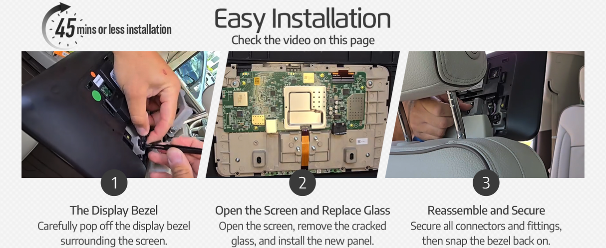 12.6" Rear Seat Entertainment LCD Touchscreen Replacement For 2021+ GMC Yukon, Chevy Tahoe/Suburban & Cadillac Escalade