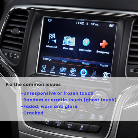 Uconnect 3C 8.4" Replacement Touch Screen Display for VP3/VP4 DJ084NA-01A-Cuescreens