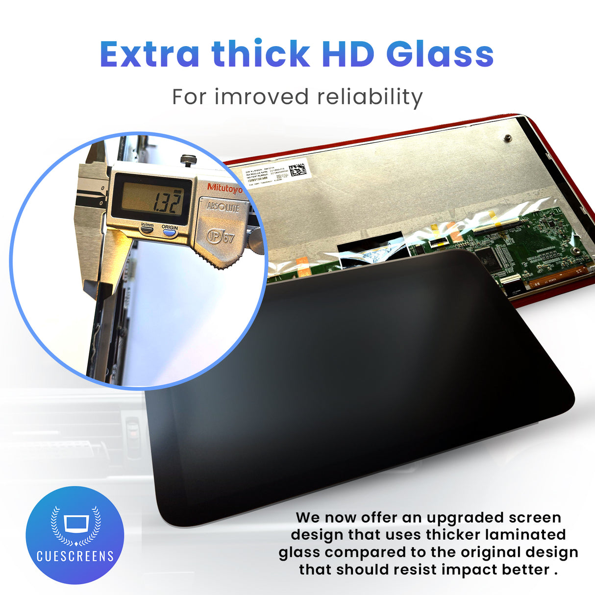 12.6" Replacement Rear Screen for 2021+ Yukon Suburban Tahoe Escalade-Cuescreens