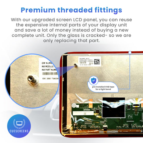 12.6" Replacement Rear Screen for 2021+ Yukon Suburban Tahoe Escalade-Cuescreens