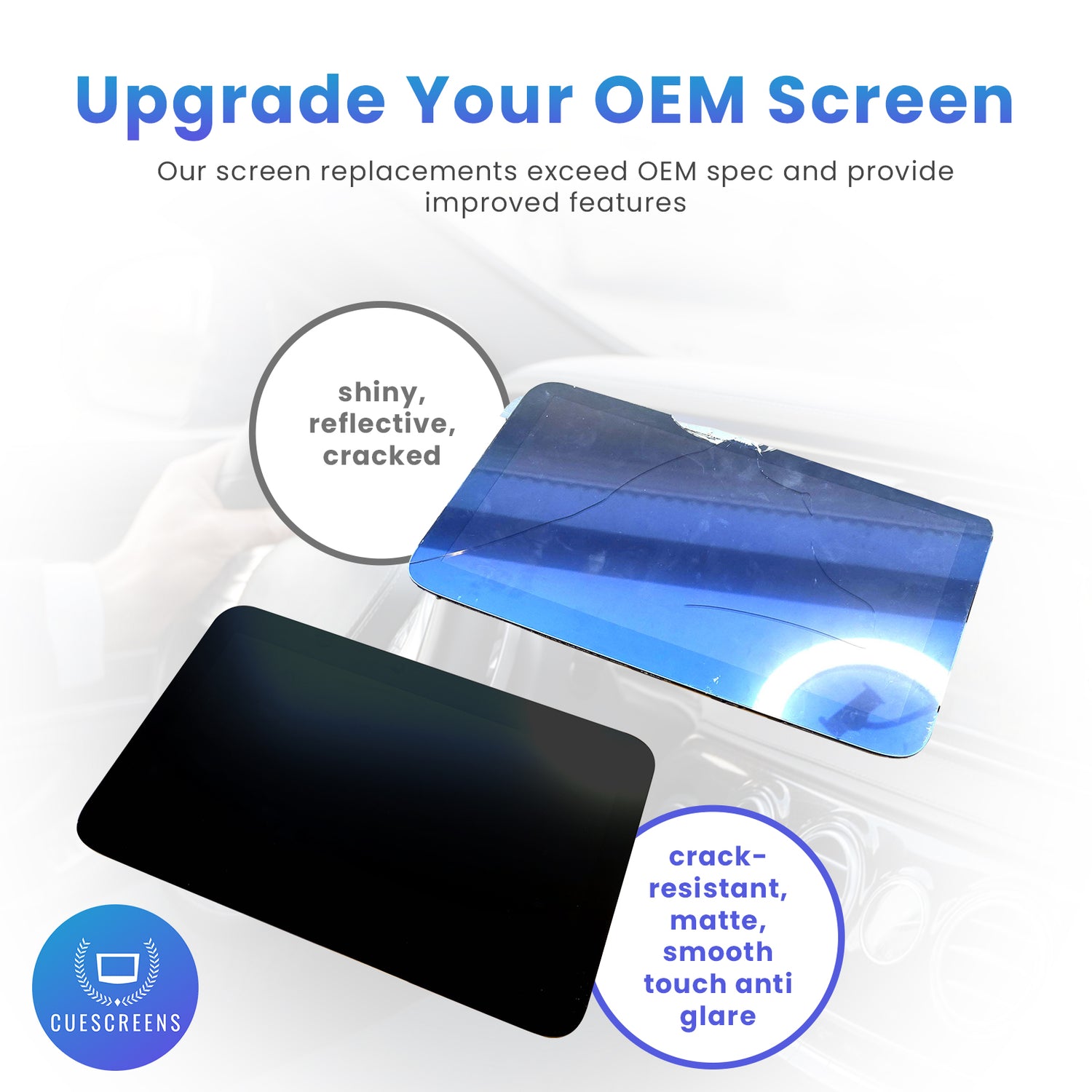 12.6" Replacement Rear Screen for 2021+ Yukon Suburban Tahoe Escalade-Cuescreens