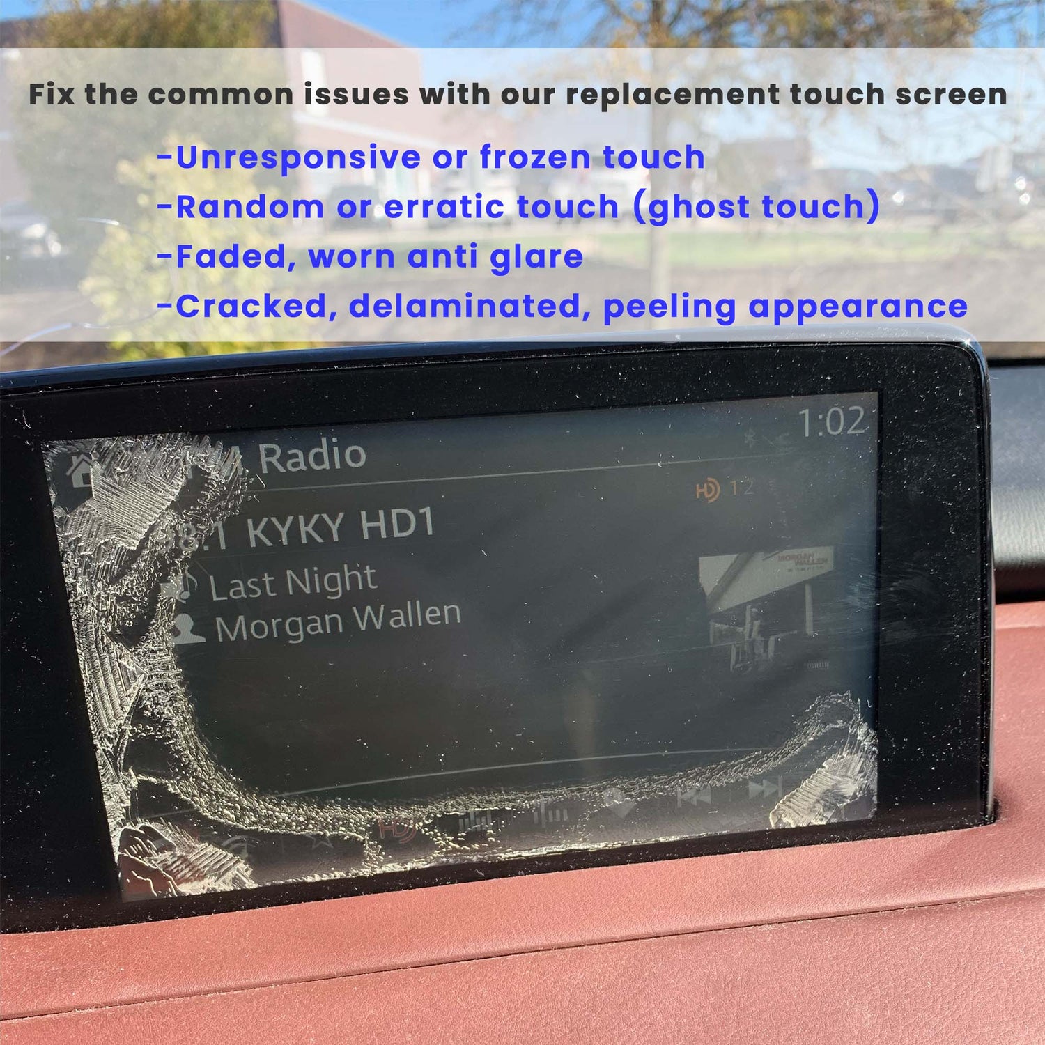 Mazda CX-9 2016+ 8" Replacement Touch Screen Digitizer Bezel TK49-611J0-Cuescreens
