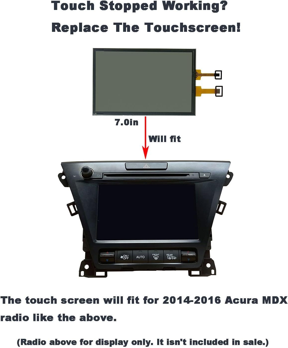 Acura TLX MDX 7” Touchscreen Digitizer Replacement (2014–2017) | Honda Odyssey 2014–2017 | Radio Display Repair | Cuescreens