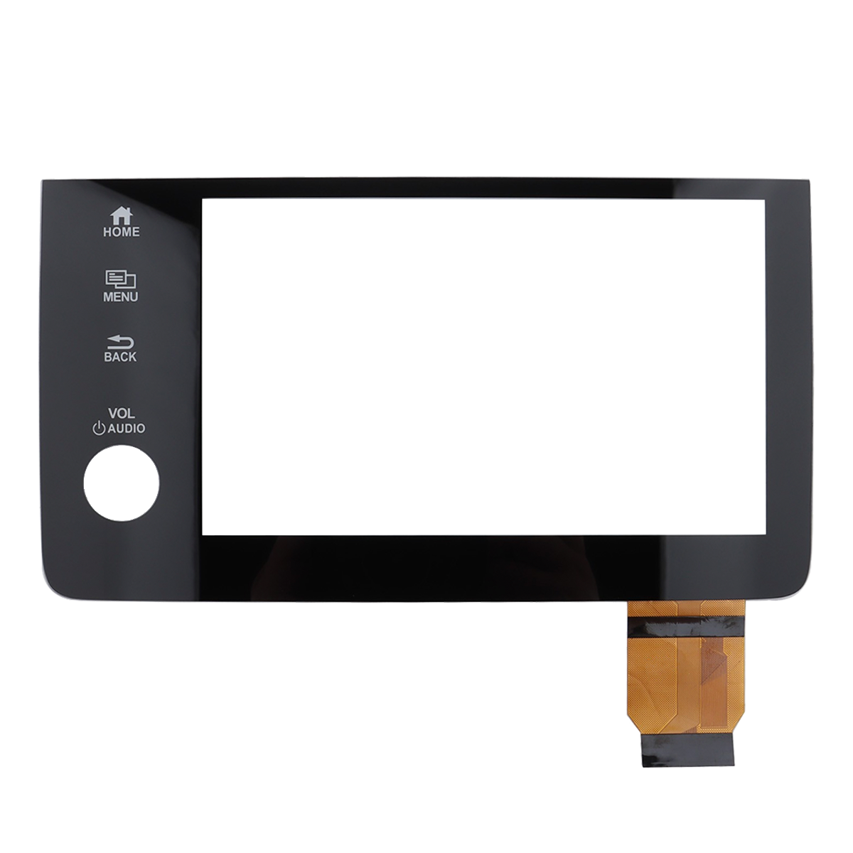Touchscreen digitizer with control buttons on a white background