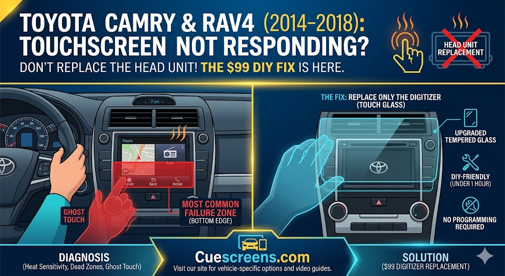Toyota Camry & RAV4 Touchscreen Not Responding (2014–2018 Diagnosis Guide)