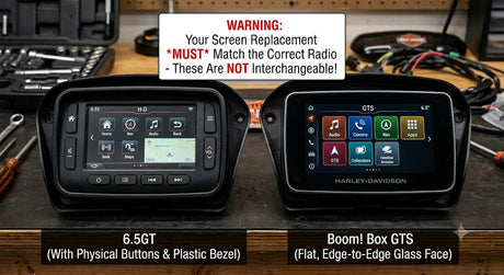 6.5GT vs Boom! Box GTS: Why Your Harley-Davidson Touchscreen Replacement Has to Match the Right Radio