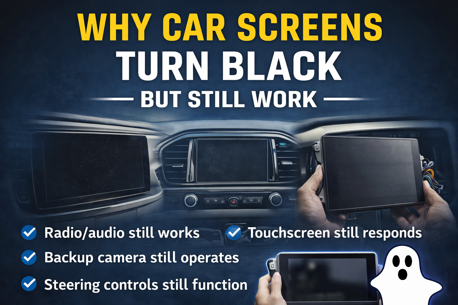 Why Car Screens Turn Black But Still Work
