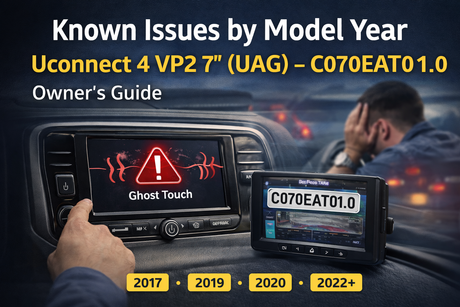 Known Issues by Model Year: Uconnect 4 VP2 7" (UAG)
