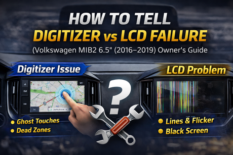How to Tell Digitizer vs LCD Failure (Volkswagen MIB2 6.5" 2016–2019)