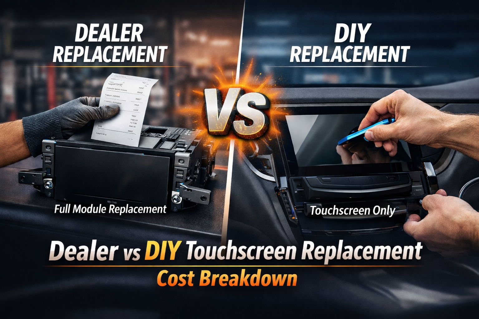 Dealer vs DIY Touchscreen Replacement: Cost Breakdown