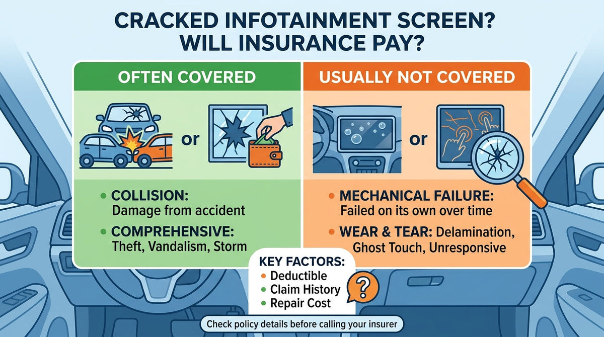 Does Car Insurance Cover a Cracked Infotainment Screen?