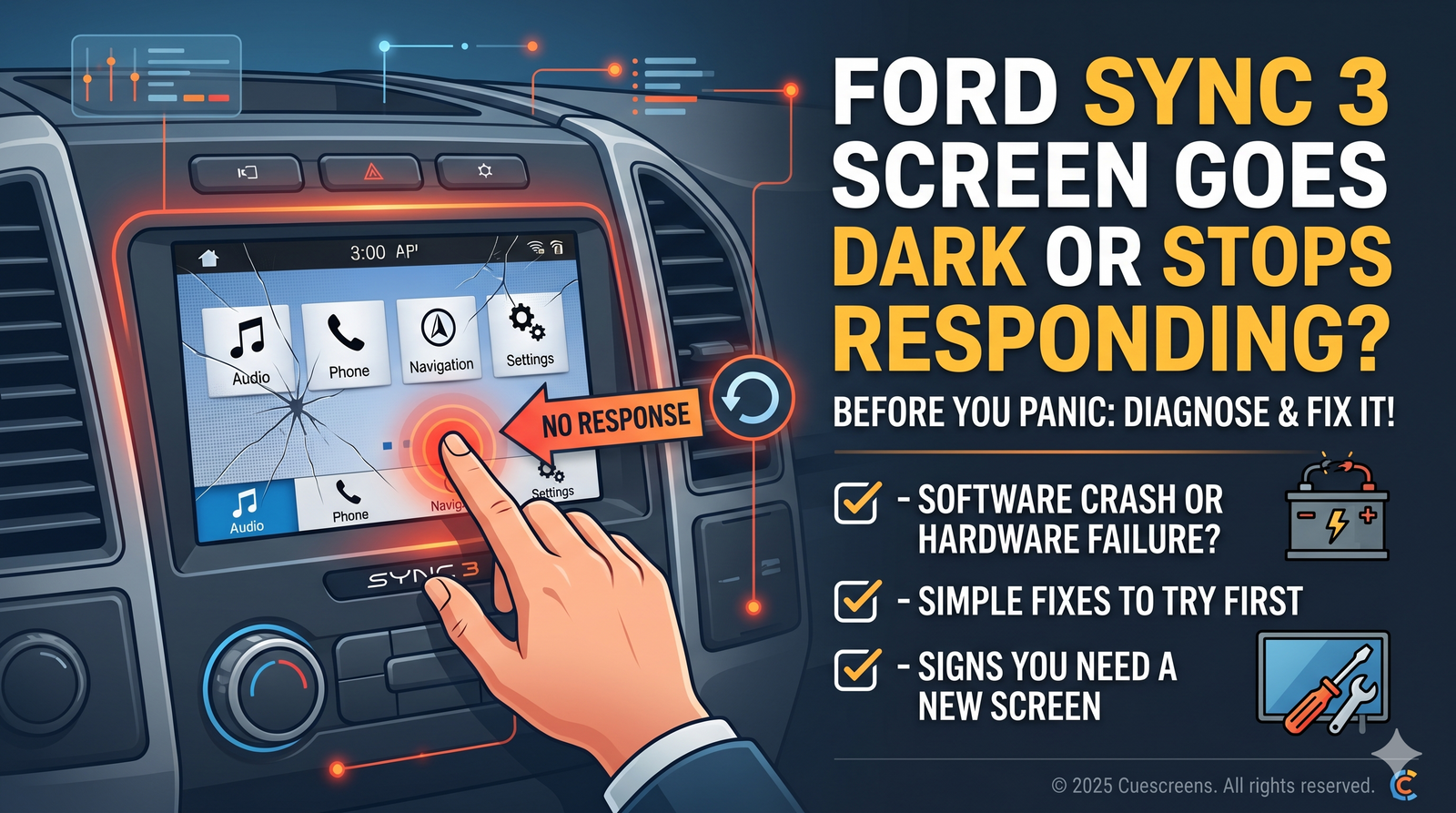 2015 F250 touch screen repair step-by-step flowchart quick fixes