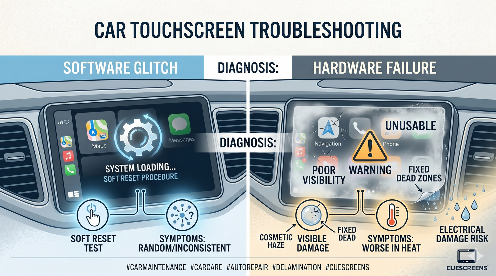 How to Tell the Difference Between a Software Glitch and Hardware Failure in Your Car Touchscreen
