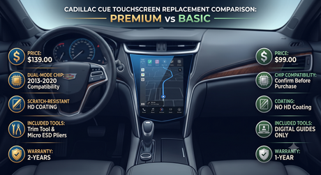 What Is the Difference Between the Premium and Basic Cadillac CUE Touchscreen?