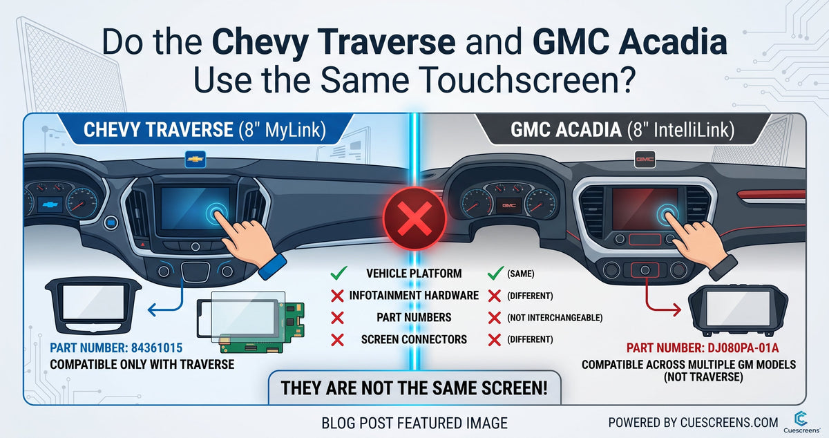 Do the Chevy Traverse and GMC Acadia Use the Same Touchscreen?