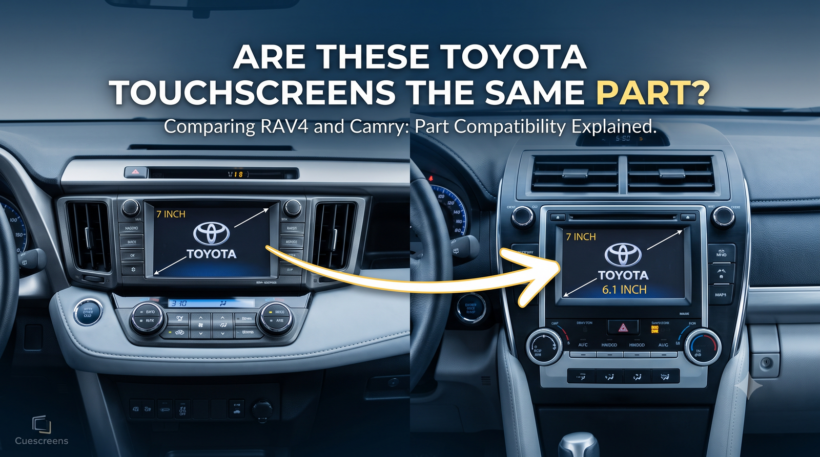 Is the Toyota RAV4 Touchscreen the Same Part as the Toyota Camry Touchscreen?