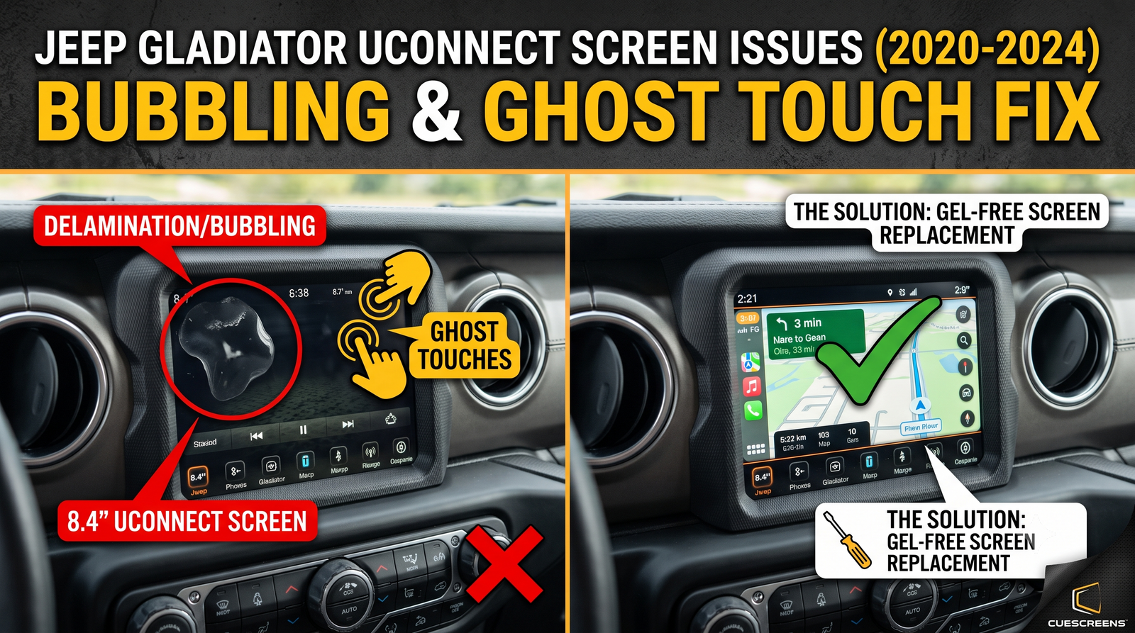 Jeep Gladiator Uconnect Screen Issues (2020-2024): Why It Happens and How to Fix It