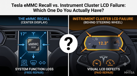 Tesla eMMC Recall vs. Instrument Cluster LCD Failure: Which One Do You Actually Have?