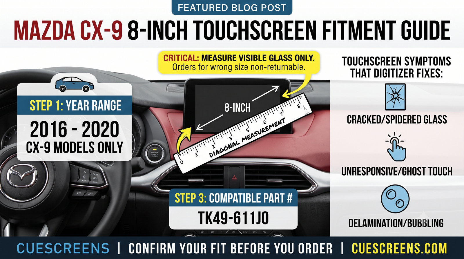 How Do I Know If the Mazda CX-9 8-Inch Touchscreen Fits My Vehicle?