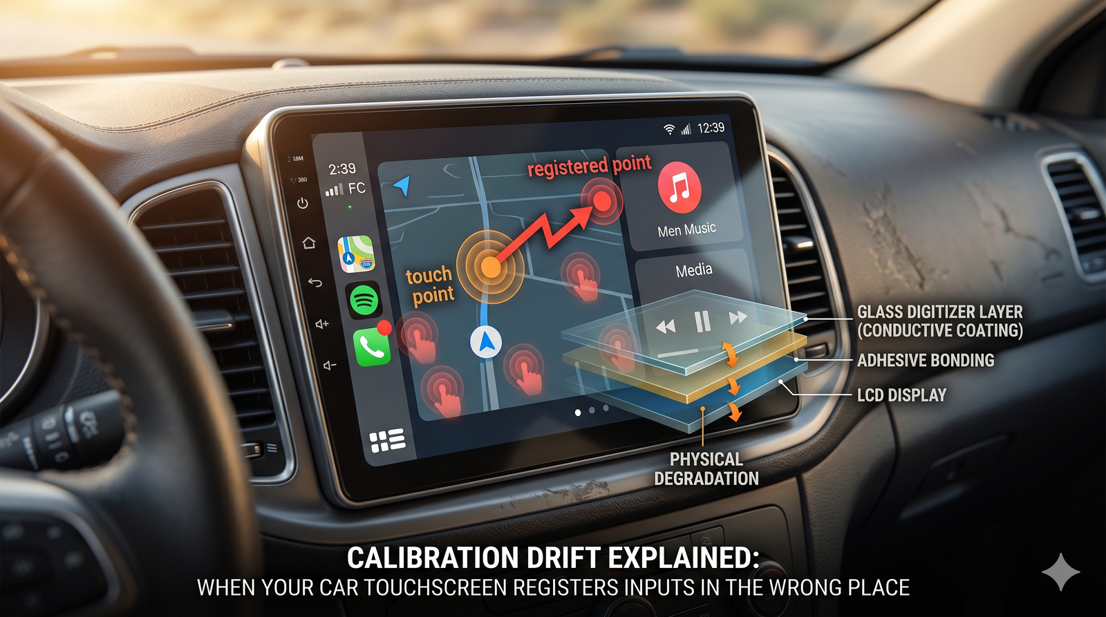 Why Touch Calibration Drifts on Aging Car Screens