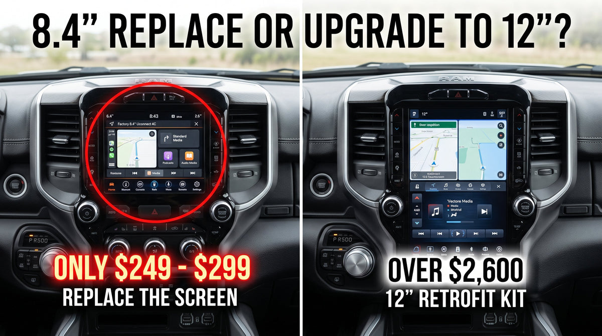 Upgrade Your Uconnect 8.4 to a 12-Inch Screen or Just Replace It? The Real Cost Comparison