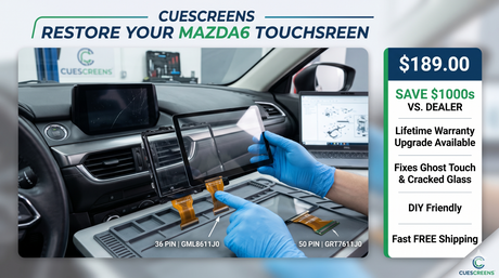 Premium Mazda 6 Touchscreen Digitizer Glass Replacement (2015-2019)