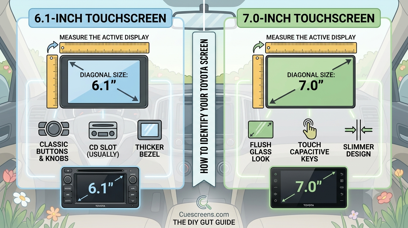 How Do I Know If My Toyota Has the 6.1-Inch or 7-Inch Touchscreen?