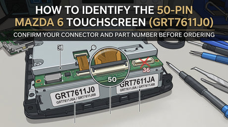 How to Identify the 50-Pin Mazda 6 Touchscreen Digitizer (GRT7611J0)