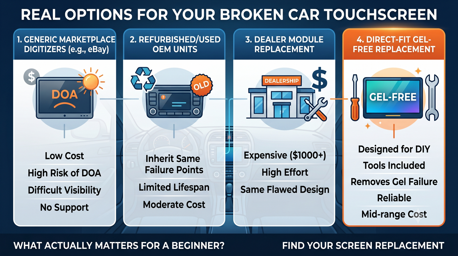 Best DIY Car Infotainment Screen Replacement Options for Beginners