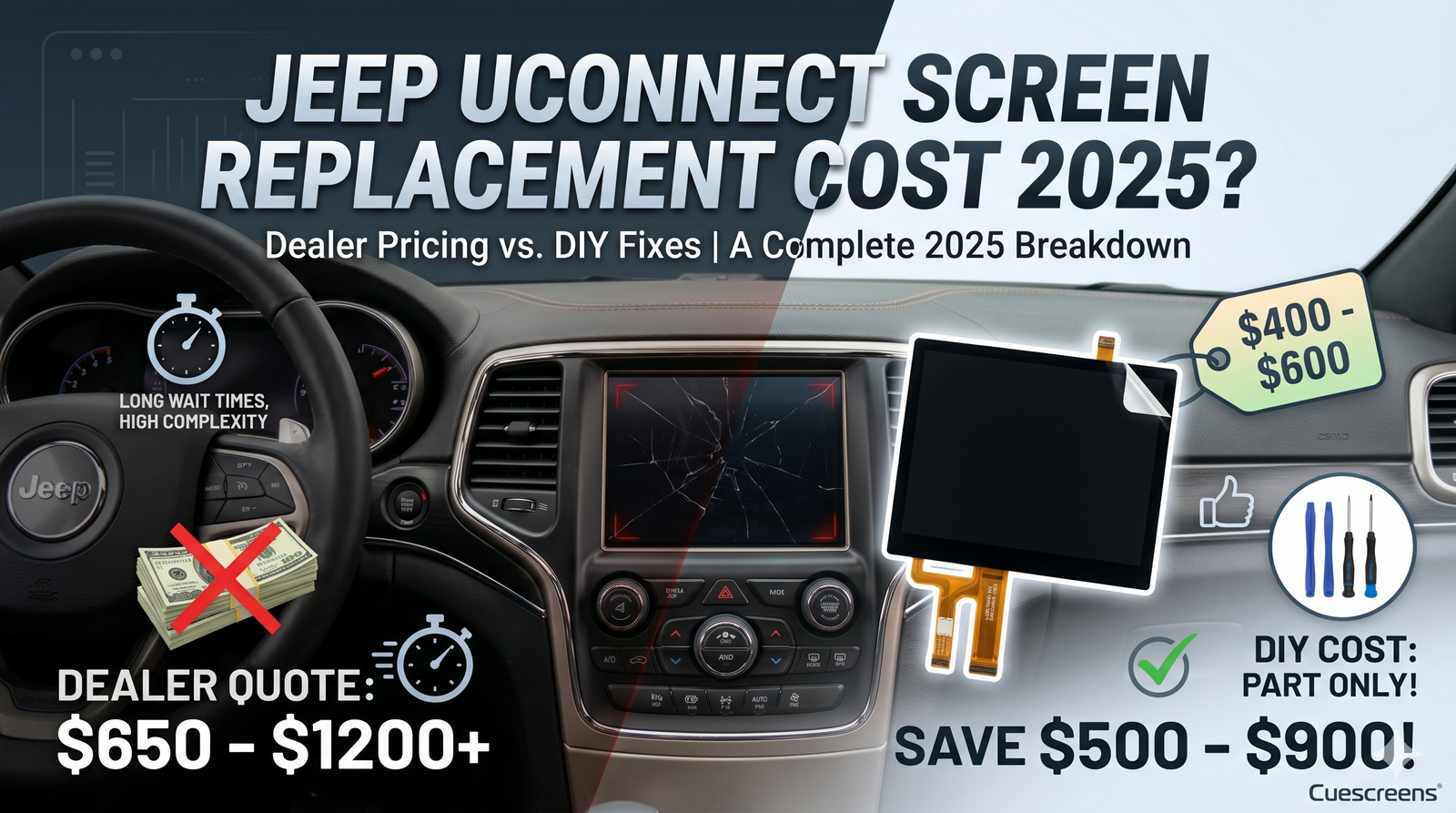 How Much Does a Jeep Uconnect Screen Replacement Cost in 2025?