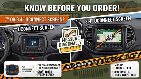 Jeep Compass and Renegade: 7" or 8.4" Uconnect Screen? How to Tell Before You Order
