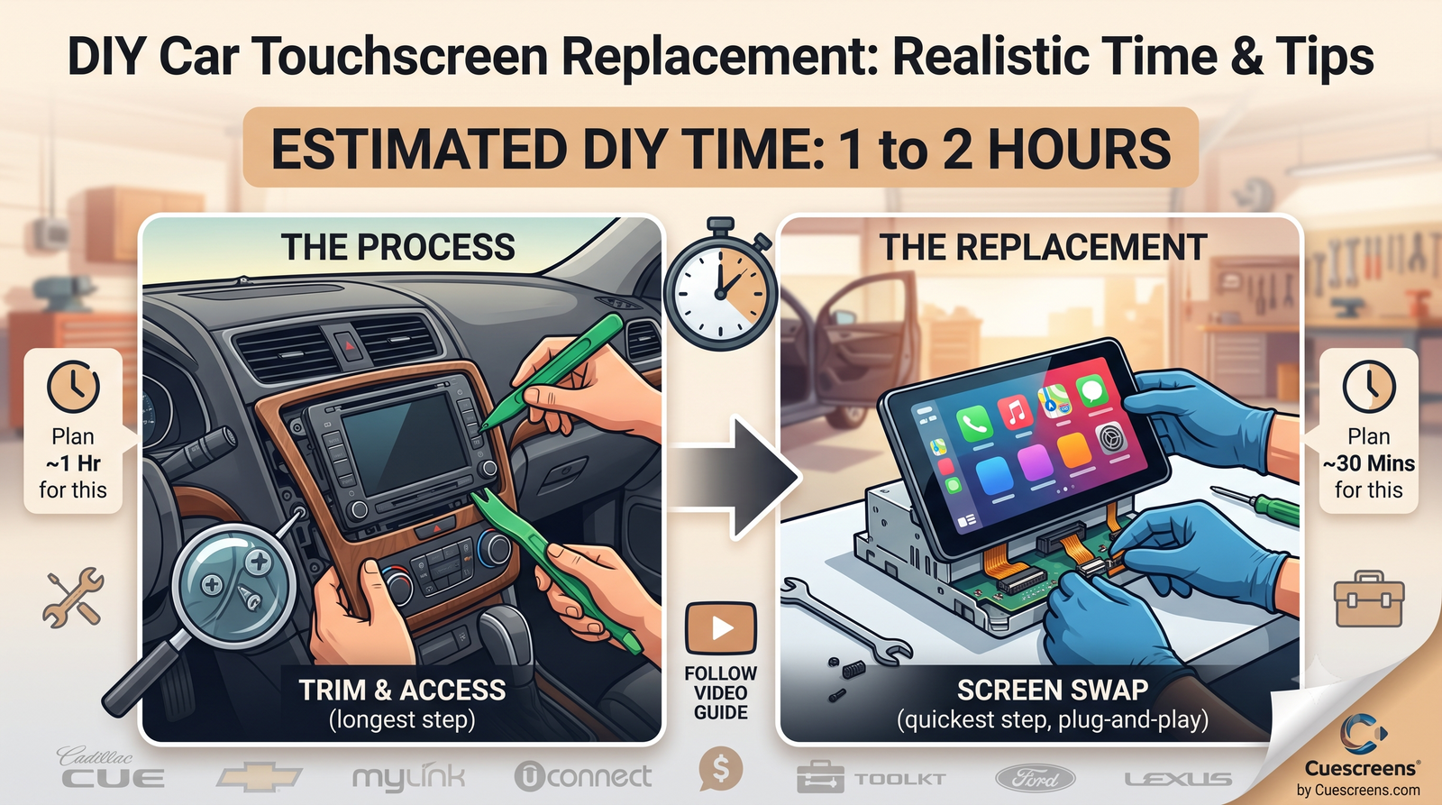 How Long Does It Take to Replace a Car Touchscreen Yourself?