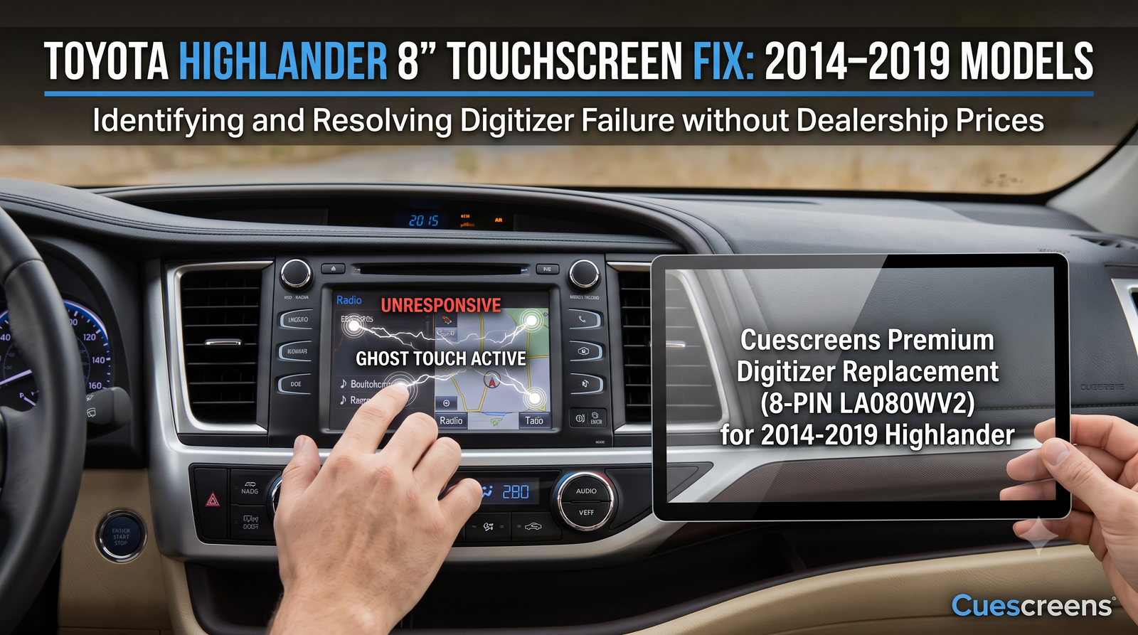 Toyota Highlander Touchscreen Problems (2014–2019): Digitizer Failure Signs