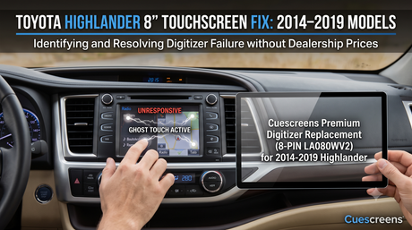 Toyota Highlander Touchscreen Problems (2014–2019): Digitizer Failure Signs
