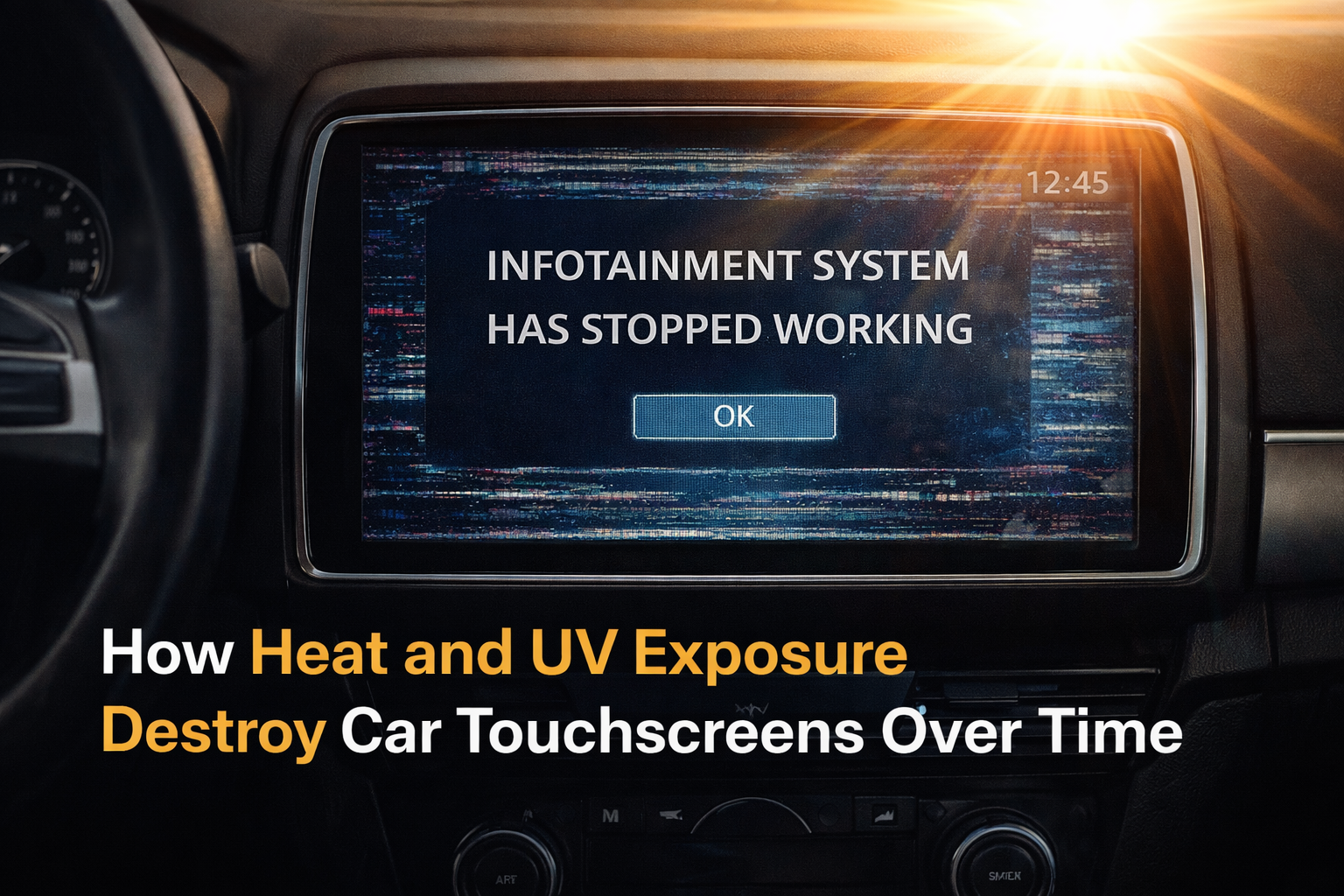 How Heat and UV Exposure Destroy Car Touchscreens Over Time
