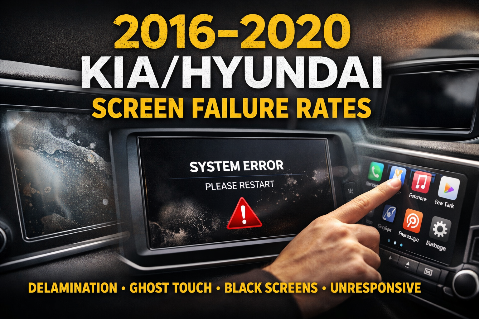 2016–2020 Kia/Hyundai Screen Failure Rates