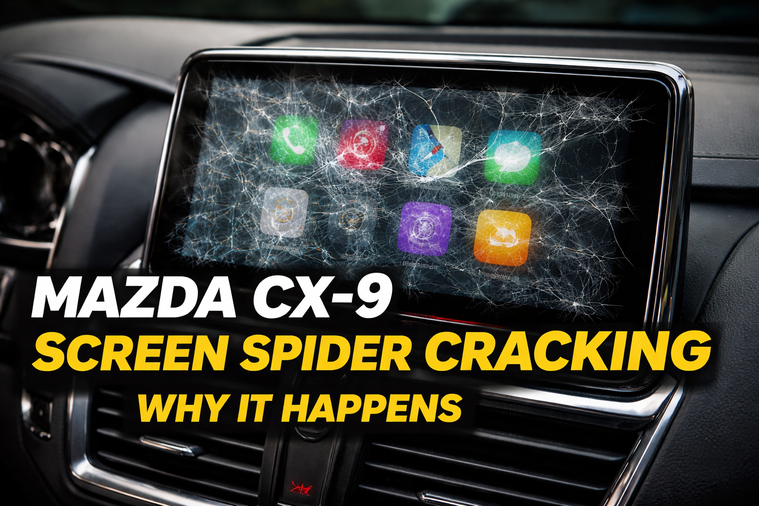 screenページ ① Mazda CX-9 Screen Spider Cracking – Why It Happens – Cuescreens