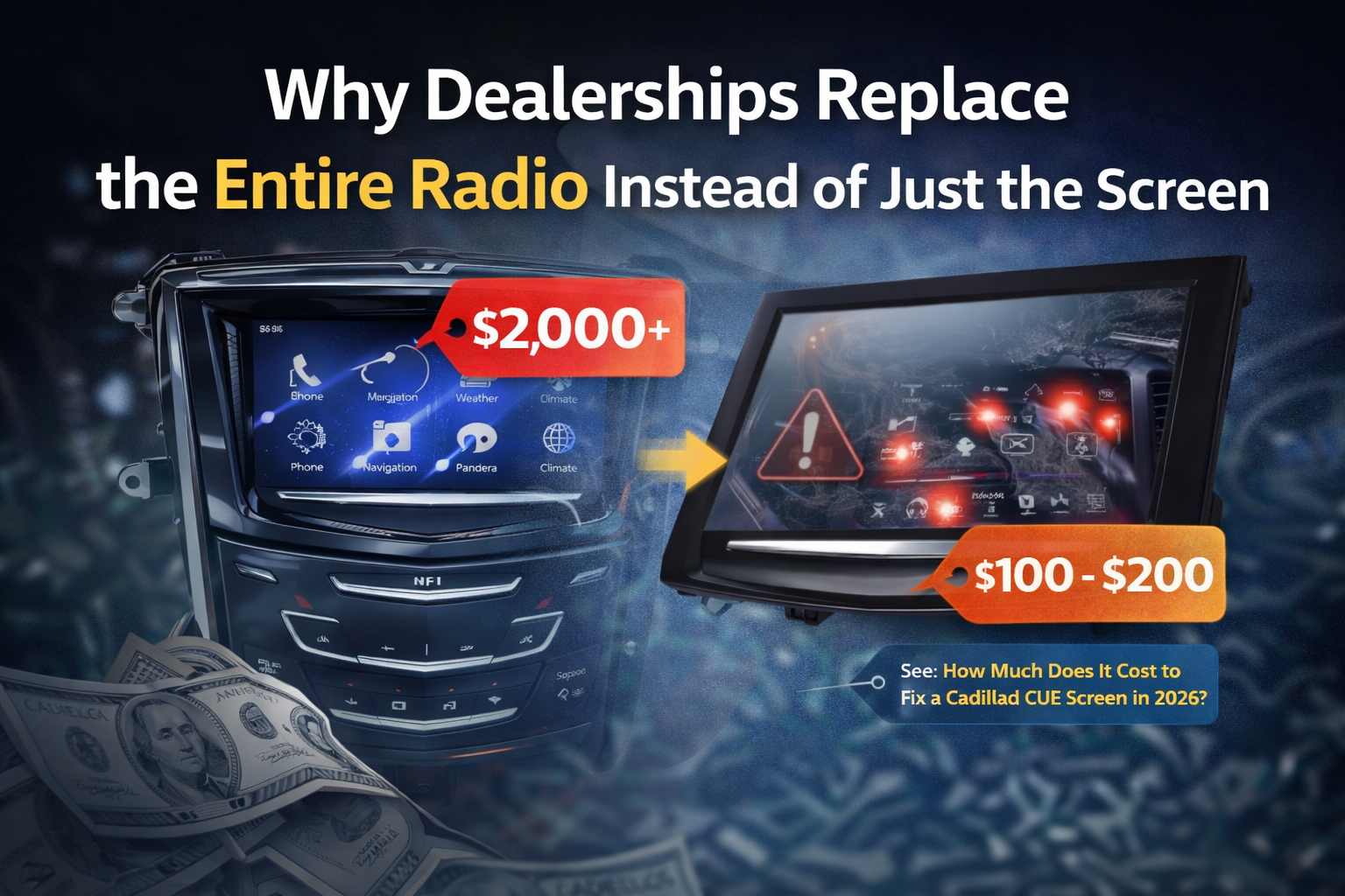 Why Dealerships Replace the Entire Radio Instead of Just the Screen