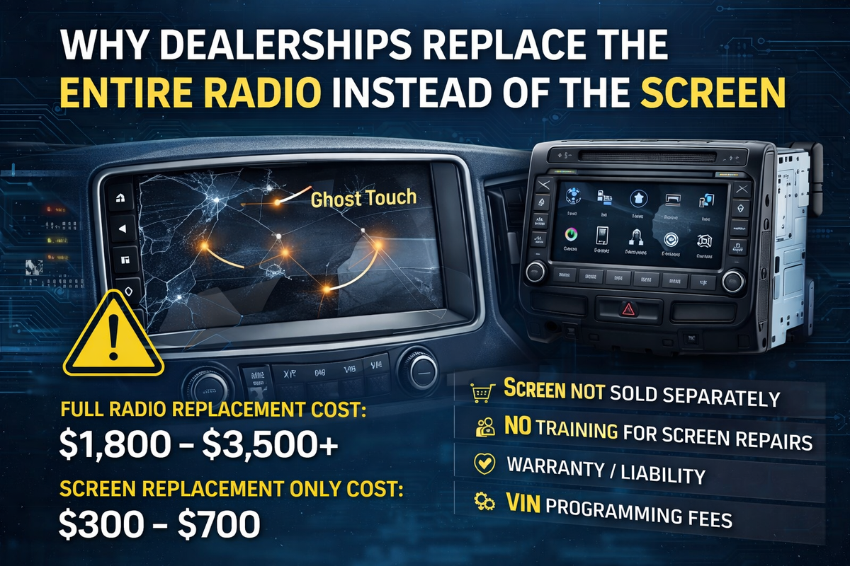 Dealership Radio Replacement vs. Screen Repair: What's Actually Driving the Cost