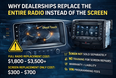 Dealership Radio Replacement vs. Screen Repair: What's Actually Driving the Cost