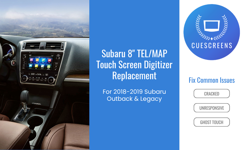 2018-2019 Outback & Legacy 8-Inch TEL/MAP Upgraded Touchscreen Digitizer Replacement – Anti-Glare, Gel-Free, Ultra-Responsive Chip