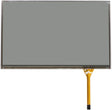 Infotainment screen with gold connector on a white background