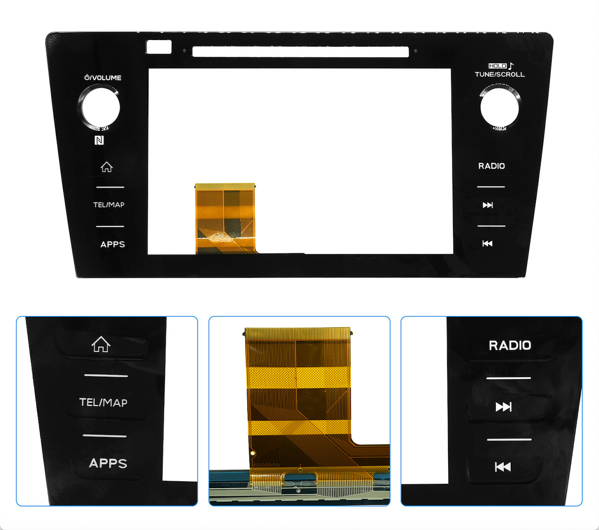 2018-2019 Outback & Legacy 8-Inch TEL/MAP Upgraded Touchscreen Digitizer Replacement – Anti-Glare, Gel-Free, Ultra-Responsive Chip