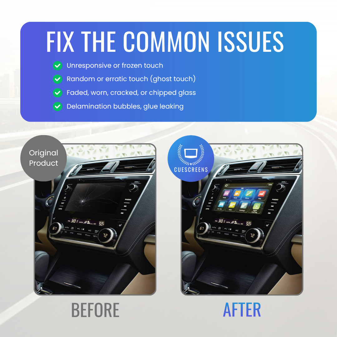 2018-2019 Outback & Legacy 8-Inch TEL/MAP Upgraded Touchscreen Digitizer Replacement – Anti-Glare, Gel-Free, Ultra-Responsive Chip