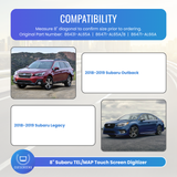 2018-2019 Outback & Legacy 8-Inch TEL/MAP Upgraded Touchscreen Digitizer Replacement – Anti-Glare, Gel-Free, Ultra-Responsive Chip