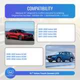 9.1" Volvo LCD Replacement Screen DD091IA-01A 32247465 (XC90, XC40, S60, X60)