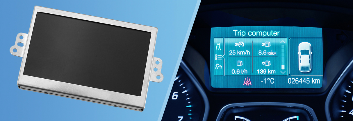 2013–2016 Ford Focus / Escape & 2012–2014 Ford Edge Instrument Cluster LCD Screen – 140 MPH Speedometer