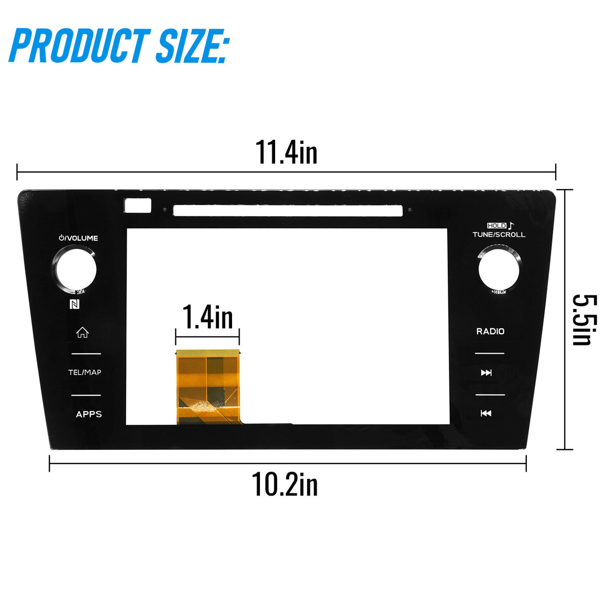 2018-2019 Outback & Legacy 8-Inch TEL/MAP Upgraded Touchscreen Digitizer Replacement – Anti-Glare, Gel-Free, Ultra-Responsive Chip