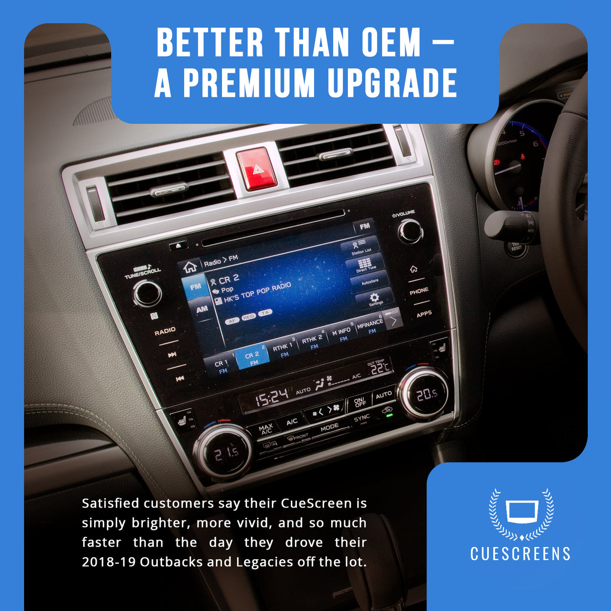 2018-2019 Outback & Legacy 8-Inch TEL/MAP Upgraded Touchscreen Digitizer Replacement – Anti-Glare, Gel-Free, Ultra-Responsive Chip