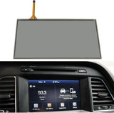 Car dashboard with a touchscreen display and a separate screen panel above it.